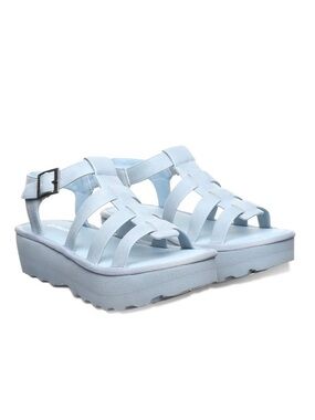 BEARPAW HIGH SEAS FISHERMAN GLADIATOR PLATFORM SANDAL
TOURMALINE BLUE NEW Sz8
